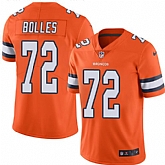 Nike Men & Women & Youth Broncos 72 Garett Bolles Orange Color Rush Limited Jersey,baseball caps,new era cap wholesale,wholesale hats